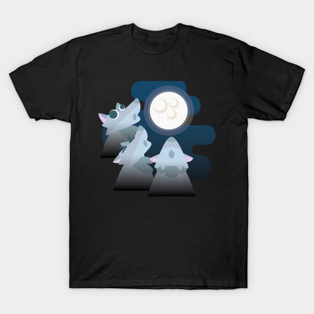 Three Wolf Moon Moon T-Shirt by Melophilus